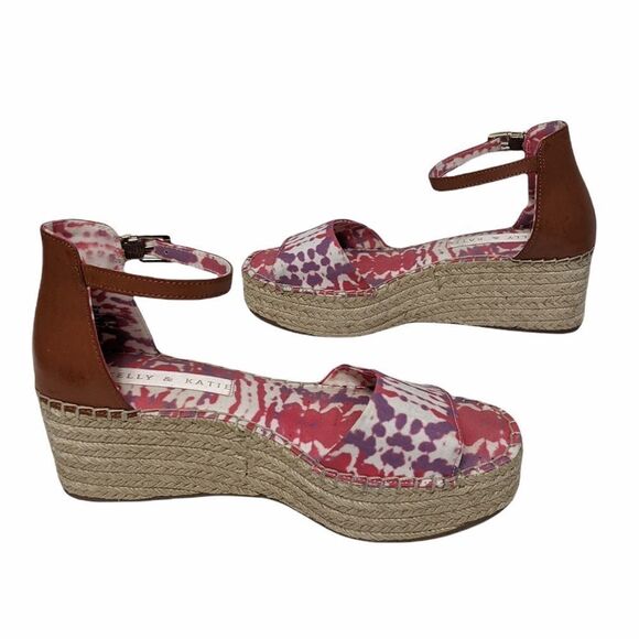 KELLY & KATIE Fedrick Wedge Espadrille Sandals 7.5 - Picture 4 of 9